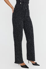 Mistress Rocks Distressed Black Denim Baggy Jeans - SALE