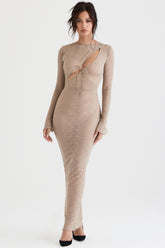 Giovanna Stone Floral Lace Maxi Dress