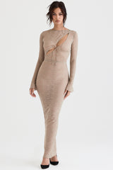 Giovanna Stone Floral Lace Maxi Dress