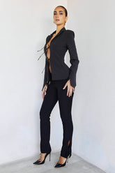 RiskyMistress Rocks Black Cutout Trousers - SALE