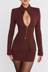 Mistress Rocks Chocolate Mini Skirt - SALE