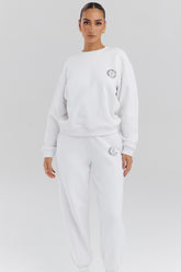 Haze White Crew Neck Sweatshirt