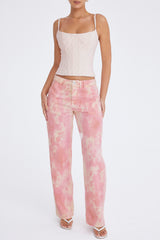 Mistress Rocks Coral Ombre Baggy Jeans - SALE