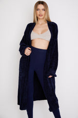 Celine Navy Chenille Slouchy Cardigan - SALE