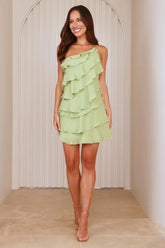 Want To Party Mini Dress Green