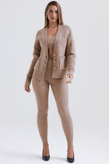 Alara Barley Chunky Natural Wool Cardigan - SALE