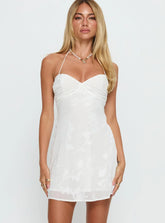 Laurana Tie Back Mini Dress White