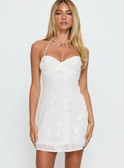 Laurana Tie Back Mini Dress White