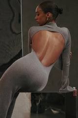 Sancha Steel Metallic Maxi Dress