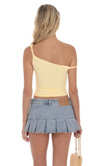 Off Shoulder Twist Top in Yellow