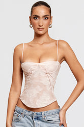 Lisette Pink Floral Lace Camisole