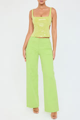 Mistress Rocks Lime Baggy Trousers - SALE
