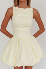 Dalayla Sleeveless Balloon Skirt Mini Dress Butter