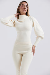 Adelita Cream Cashmere Blend Sweater - SALE