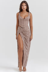Vesper Mushroom Maxi Skirt