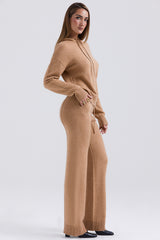 Yalina Camel Cashmere Blend Trousers - SALE