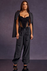 Mistress Rocks Dark Grey Cargo Trousers - SALE