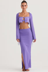 Amalfi Violet Cutout Maxi Skirt