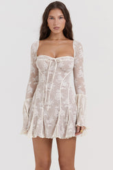 Analissa Vintage Cream Lace Corset Dress