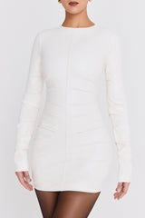 Mistress Rocks Ivory Vegan Leather Mini Dress - SALE
