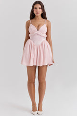 Amaris Ballerina Pink Baby Doll Mini Dress
