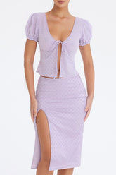 Mistress Rocks Lavender Beaded Midi Skirt - SALE