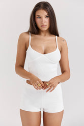 Kai White Summer Knit Hot Pants - SALE