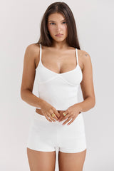 Kai White Summer Knit Hot Pants - SALE