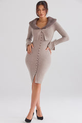 Dahlia Beige Cashmere Cardigan - SALE