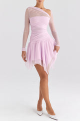 Mistress Rocks Mallow Layered Asymmetric Dress - SALE