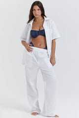 Reno White Relaxed Fit Trousers