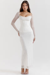 Katarina White Maxi Dress