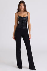 Noella Black Latex Corset Top - Limited Edition