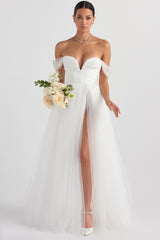 Fairytale White Tulle Bridal Gown