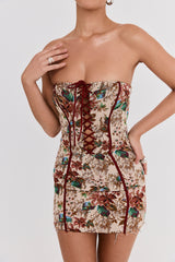 Mistress Rocks Tapestry Jacquard Strapless Dress - SALE