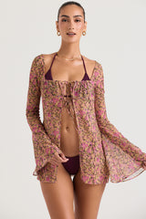 Provence Olive Floral Cover Up