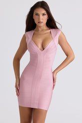 The Icon Baby Pink Bandage Mini Dress