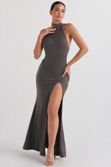 Juliette Shadow Halter Gown