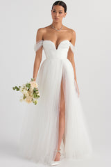Fairytale White Tulle Bridal Gown