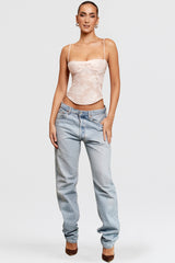 Lisette Pink Floral Lace Camisole