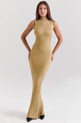 Emmie Gold Metallic Maxi Dress