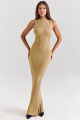 Emmie Gold Metallic Maxi Dress