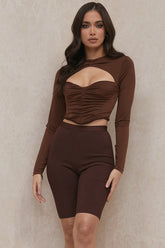 Verona Chocolate Bandage Cycle Shorts