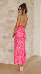 Margie Midi Dress - Pink