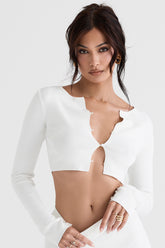 Eloise Ivory Cropped Cardigan - SALE