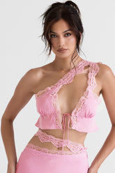 Lorena Pink Floaty Cropped Top