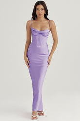 Charmaine Lavender Corset Maxi Dress