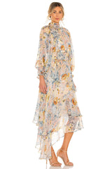 ASTRID Skirt floral print long sleeve dress
