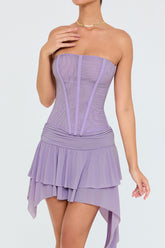 Mistress Rocks Lavender Layered Mini Skirt - SALE
