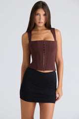 The Balconette Chocolat Fitted Corset Top